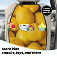 thumbnail image 5 of Kdxio Ripe Yellow Lemon Print 2 Pack Car Kick Mat Seat Cover Back Protector Mat with Pockets for Organizer Backseat Protector and Storage Anti Kick Pad for Vehicles, 5 of 9
