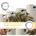 thumbnail image 4 of Fsddascl Christmas Nautical Blackout Curtains for Bedroom/Living Room, Thermal Insulated Kitchen Curtains, Winter Coastal Pine Seahorse Starfish Grommet Darkening Window Treatment Drapes 42"x63"x2, 4 of 6