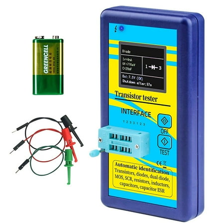 

Transistor Tester M328 Automatic Checker Detector Capacitor Tester for NPN PNP Diode Resistor Inductor Capacitance Blue