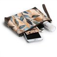 thumbnail image 6 of Leather Clutch 8 X 5. 5 In Wrist Strap And Hand Bag Easy To Carry Lightweight Waterproof And Durable Abstract Leaves (8), 6 of 6