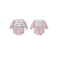 thumbnail image 2 of BemeyourBBs Girl Thanksgiving Romper Doll Collar Turkey Embroidery Plaid Jumpsuit, 2 of 9