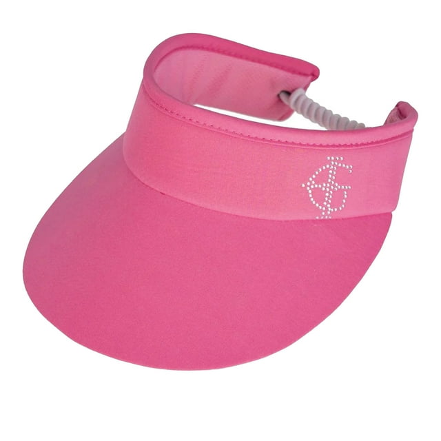 Island Green Womens Diamante Logo Golf Sun Visor