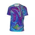thumbnail image 5 of T Shirt For Men Pink And Purple Swirls Gym Beach Abstract Retro Art Vintage Fashion Tshirt For Mens, 5 of 7