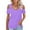 Purple, variant on Women Summer Sexy T- Shirt Cold Shoulder Pullover Cold Shoulder Tops Short Sleeve V Neck T Shirts Basic Summer Tees,Purple,XL