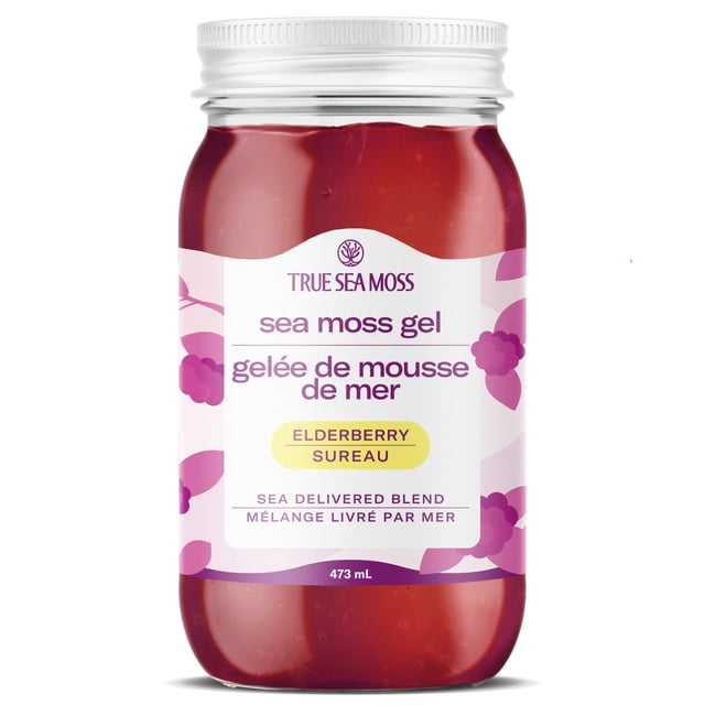 TrueSeaMoss Sea Moss Gel - Alternative Form of Sea Moss - Elderberry Irish Sea Moss Gel - 473 ml (16 fl oz)