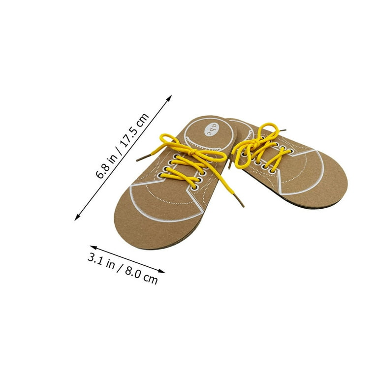 Shoe Tying Teaching Kit Learn How to Tie Shoes for Kids 2 Sets Shoelace Toy Self Made Laces Practicing Toys Child
