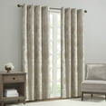 thumbnail image 3 of Amelia Knitted Jacquard Paisley Total Blackout Grommet Top Curtain Panel, 3 of 5