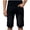 Black, variant on Men's Knee Lenght Jeans Shorts Ripped Distressed Moto Biker Denim Shorts with Broken Hole