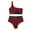 Red, variant on QLEICOM Womens Swimsuits Tummy Control Plus Size Swimsuit Coverup Fashion Leopard Bikin Print Two Piece Swimsuit Pushups Swimwear Beachwear Red M