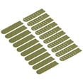 thumbnail image 1 of Unique Bargains 10 Pairs Snapback Strap Cover, Double Row 14 Holes Plastic Adjustable Hat Snap Buckle Replacement (Grass Green), 1 of 7