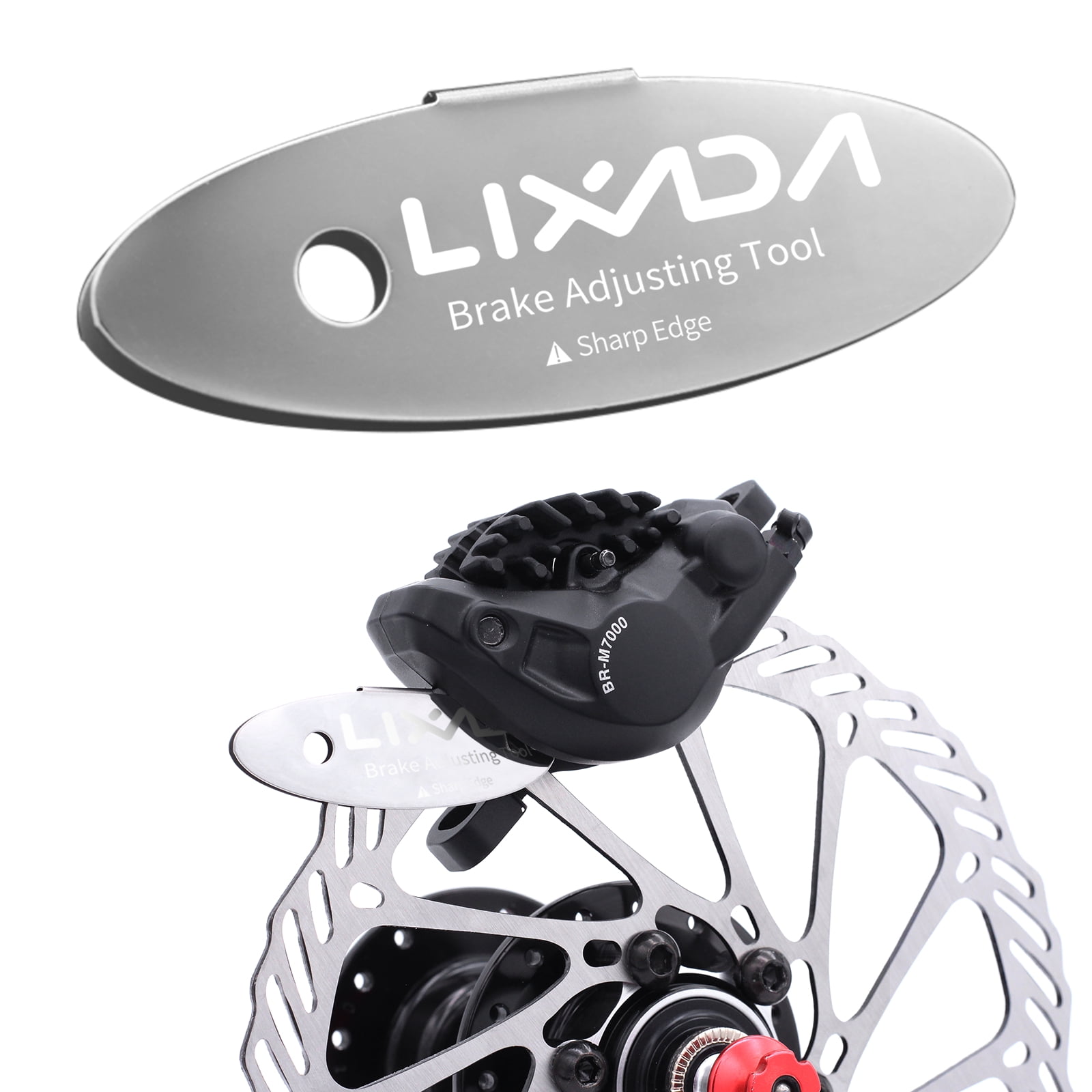 Lixada MTB Disc Brake Pads Adjusting Tool Bicycle Pads Mounting Assistant Brake Pads Rotor Alignment Tools Spacer Bike Repair Kit