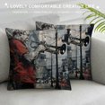 thumbnail image 3 of Sheronv City Street Performance Graphic Decorative Throw Pillow Cover Short Plush 1PC for Home Couch Living Room Bed Sofa 20x20in, 3 of 5