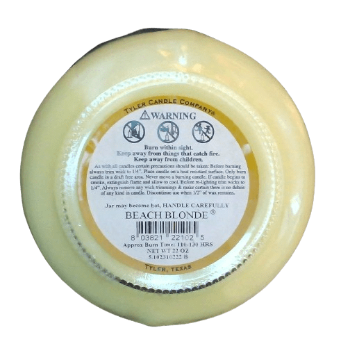 (4 pack) Tyler Candle Company - Beach Blonde - 22oz jar candle - with Tyler matches