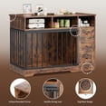 thumbnail image 4 of Ourlova 48 Inch Dog Crate Furniture for Small Dogs 3 Drawers Hidden Bowl Side Table Retro Brown, 4 of 8