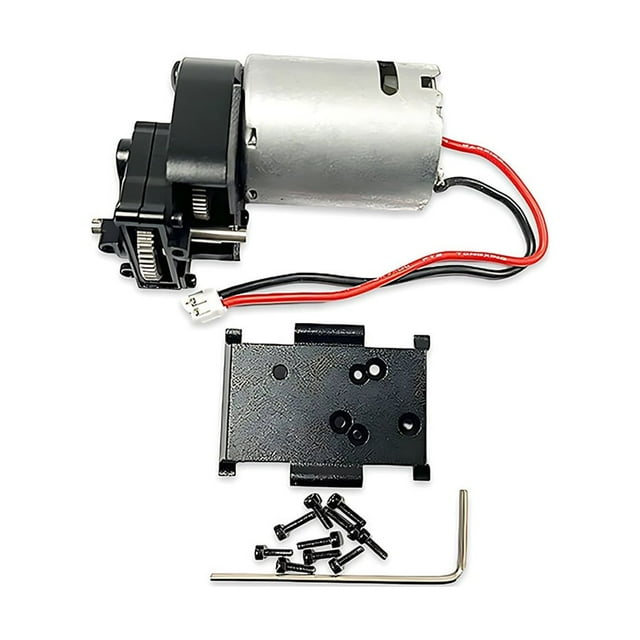 Wweixi 370 Motor 34T Gear Box Transmission For HobbyPlus 1/18 CR18P Rock Van HobbyPlus Black 1Set