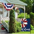 thumbnail image 5 of Welcome July 4th Patriotic american usa Red Blue White Sunflower Daisies Double-sided Summer Garden Flag 12.5x18in,Outdoor Yard Independence Day Memorial Day Garden Flag Decoration -C, 5 of 5