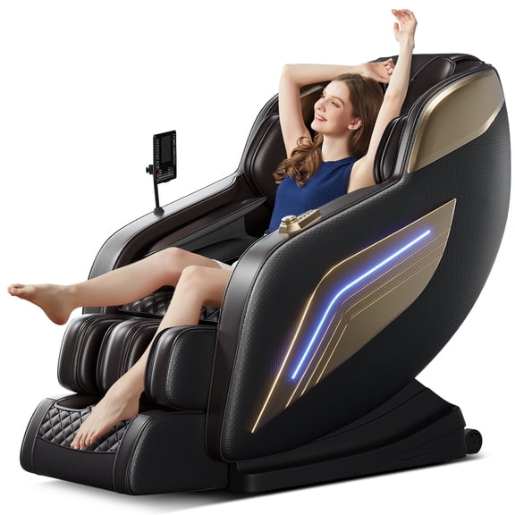Massage Chair Full Body,Zero Gravity SL-Track Shiatsu Massage Chair, Airbag Massage with Shoulder Back and Leg Heat,Deep Yoga Stretch, AI Voice Control
