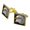 Gold, variant on Stoic Bald Eagle Square Cufflink Set - Silver or Gold