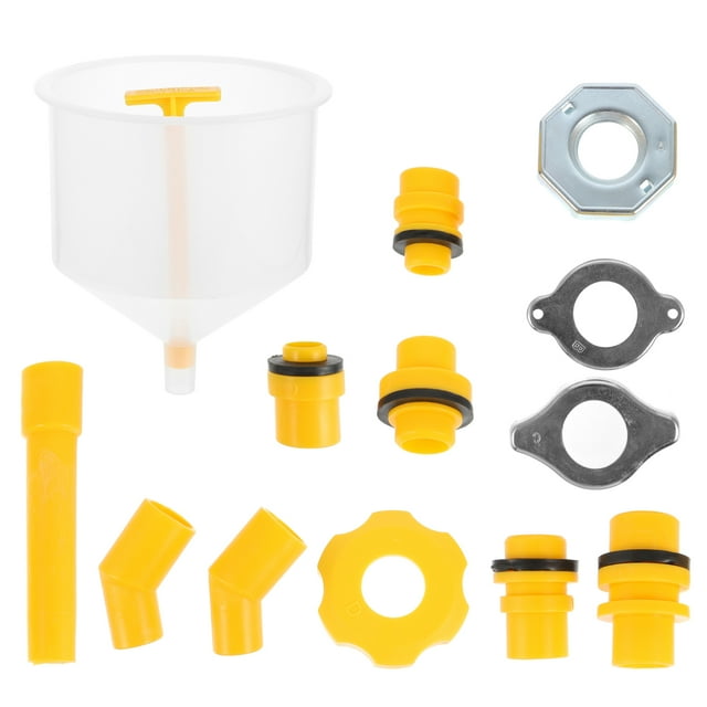 1 Ensemble de Kit de Remplissage de Liquide de Refroidissement Couleur Assortie Caoutchouc Abs Anti-Éclaboussures pour Entonnoir de Remplissage de Fluide de Refroidissement 21X20.5Cm