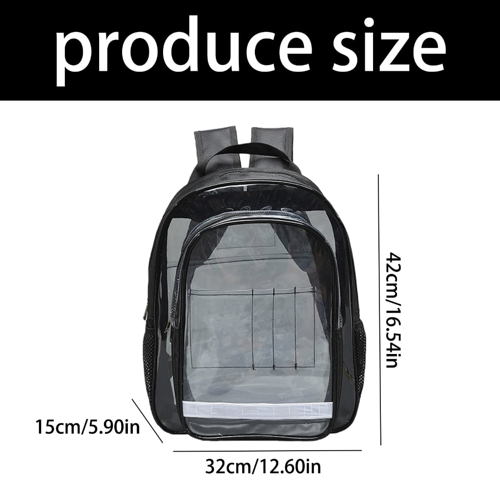 Antistatic Clear PVC Backpack Cold Weather Construction Clear Cleanroom Tool Bag for Daily Use