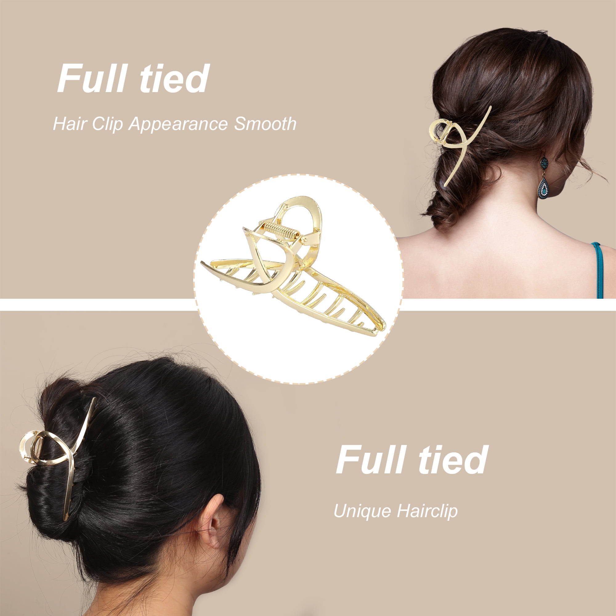Unique Bargains Metal Hair Claw Clip Hair Barrettes Hair Pins for Women Beauty 4.5 Inch