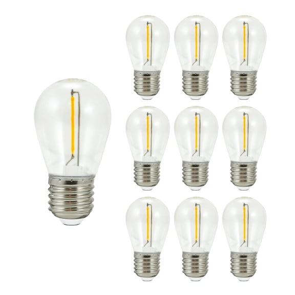 Paquete con 10 focos LED 1W luz cálida vintage de plástico, repuestos para guirnalda