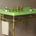 thumbnail image 5 of 36"Console Bathroom Sink, Freestanding Console Sink With Stainless Brushed Gold Legs, Modern Bathroom Vanity with 3 Tap Holes, 5 of 6