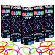 Party City 6 inch Multi Color Bendable Glow Sticks, Party Supplies Outdoor Events, Light Sticks for Kids and Adults, 505 Pieces