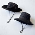 thumbnail image 6 of Outdoor Boonie Hat Wide Brim Sun Protection Hat Adjustable Chin Strap Breathable Fishing Hiking Cap, 6 of 6