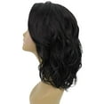 thumbnail image 3 of LUXLUXE Rayana Wavy 15 Inch Long 4X4 Hand-Tied Lace Front Wig, Heat Resistant Fiber,Natural Black, 3 of 7