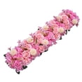 thumbnail image 4 of Panel de flores de fondo, decoración romántica de rosas artificiales, decoración de , Panel Floral de flores de seda para de recepción rosa oscuro, 4 of 8