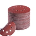 thumbnail image 1 of Juego de discos de lija de 8 orificios y 125 mm, 100 piezas | Granos variados P40-P240 | Para lijadora excéntrica, madera, metal y pintura | Hojas abrasivas, 1 of 5