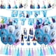 thumbnail image 2 of Decoraciones de fiesta de cumpleaños de Frozen, cubertería desechable con temática de Elsa, Anna, reina de las Nieves, plato de papel, suministros de fiesta, globos, 2 of 4
