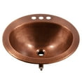 thumbnail image 2 of Sinkology Bell 19" Drop-In Bathroom Sink in Copper, 2 of 5
