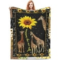 thumbnail image 4 of Giraffe Blanket Giraffe Decor Throw Blankets Cozy Fleece Flannel Blanket Soft Warm Plush Lightweight Bedding Little Giraffes Gifts for Women Men Girls Boys for Couch Sofa Bed 40"X50", 4 of 6