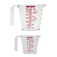 thumbnail image 1 of Kitchen 2 Pcs Multifunctional Clear Handle Cup Set Plastic Scale Measuring Beaker Baking Tools Kitchen, 1 of 9