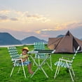 thumbnail image 2 of VINGLI Patio Lawn Chairs Folding Set of 4, Webbed Folding Chair Outdoor Beach Chair Portable Camping Chair for Yard, GardenGreen), 2 of 6