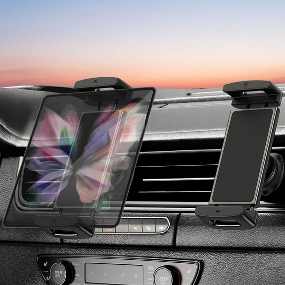 Car Phone Mount for Samsung Galaxy Z Fold 6 5 4 3 2 Rotation Vent Phone Tablet Mount Holder Suitable for 4"-12.9" Device