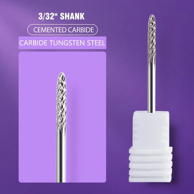 Broca de cerámica de carburo de tungsteno para uñas, fresa giratoria, cortador de uñas, brocas, taladro eléctrico para herramientas de manicura y pedicura