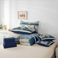 thumbnail image 5 of Feelyou Rustic Lake House Bedding Comforter Set 7pcs, Wooden Boat Paddle King Bedding Sets, Rustic Farmhouse Theme Reversible Bed Sheets, Lightweight Room Decor, 5 of 7
