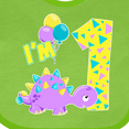 thumbnail image 4 of Inktastic Happy Dinosaur First Birthday-purple Boys or Girls Baby Bib, 4 of 4