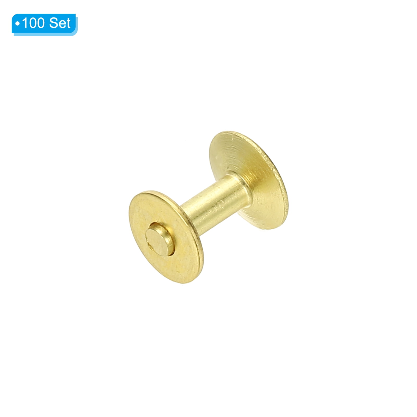 12x4x12mm Studs for Clothing, 100 Sets Spikes for Clothes Studs and Spikes Leather Rivets Burrs Brass Fastener Metal Screw Posts for Leather Jacket Crafting Crafts Fabric