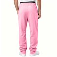 thumbnail image 6 of Zimjoy Men's Baggy Sweatpants Loose Fit Wide Leg Open Bottom Jogging Pants Soft Casual Drawstring Elastic Waist Sweat Pants Workout Athletic Pink 3XL, 6 of 6