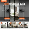 thumbnail image 2 of VEVOR Poignée de Porte Intimité, Lot de 10 Leviers de Porte Noir Mat, Levier Réversible Gauche Ou Droit avec Serrure Sans Clé, Rotation de 45° pour Ouvrir, Poignées de Porte Carrées pour Chambre et Salle de Bain, 2 of 9