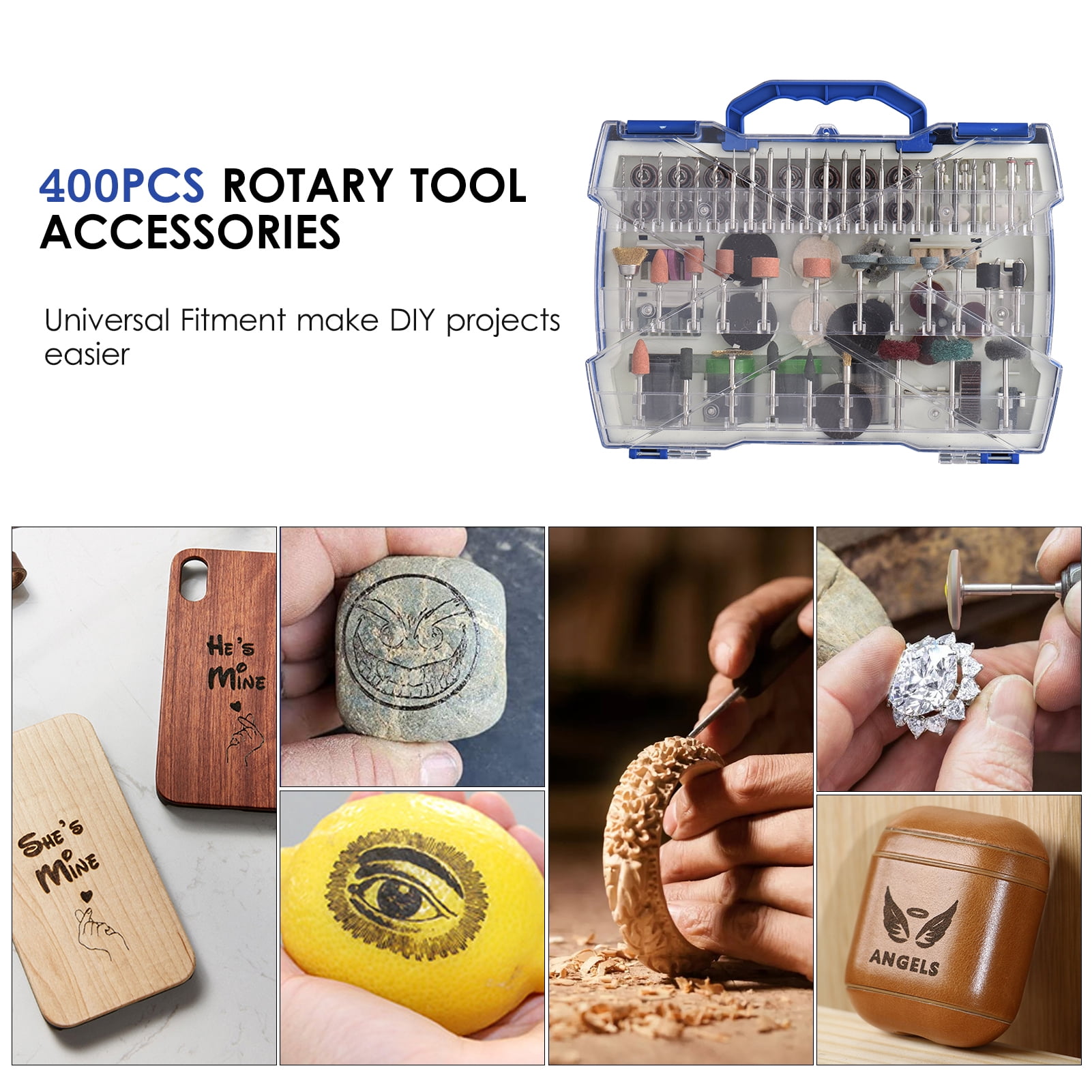 Rotary Tool Accessories Kit, 508pcs Rotary Tool Bit Set 18-inch