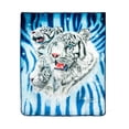 thumbnail image 2 of 9 White Tigers Flannel Blanket, QUEEN, 79"x 95", Lightweight Microfiber, Multi Purpose, 2 of 5