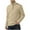 Khaki, variant on Men's Long Sleeve Hoodie with Button Front and Stand Collar, Casual Solid Color Pullover Top, Lightweight Nylon Spandex Blend for Outdoor, Daily, and Summer Wear