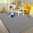 thumbnail image 6 of Arogan Soft Low Pile Rug Modern Area Rugs for Bedroom Living Room,Suitable for Boys Girls Teenagers and Adults with Super Soft Touch ,Gray , 5' x 7', 6 of 8