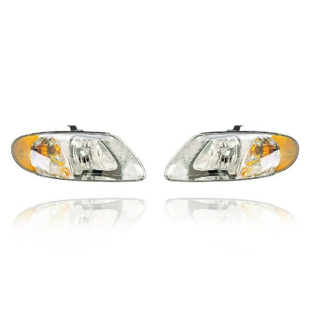 Headlight Assembly - Eagle Eye Fit/For 01-07 Dodge Caravan Chrysler Town & Country (Exclude 05-07 Town & Country With 119'' Wheelbase) - Pair, Left Driver + Right Passenger Set 4857700AC, 4857701AC