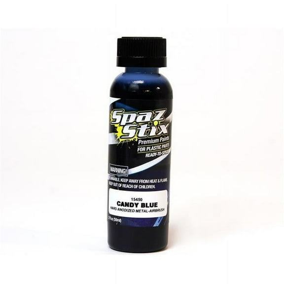 Spaz Stix 15450 Candy Blue Airbrush Ready Paint 2oz Bottle